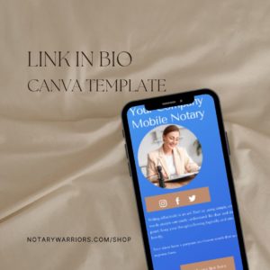 Image of Mobile Link in Bio Canva Template Mobile Notary