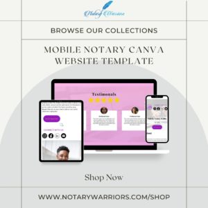Image of Responsive Mobile Notary Canva Template